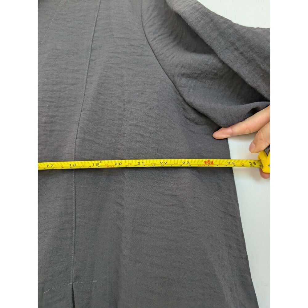 EUC Habitat Black Pleated Swing Shirt Button Up Lagenlook Sz XL Minimalist - Picture 8 of 16